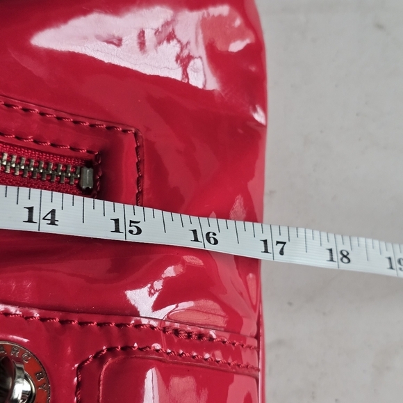 Marc Jacobs Tote Handbag Womens Enamel Pink Silver Hardware Logo Large - Picture 7 of 16